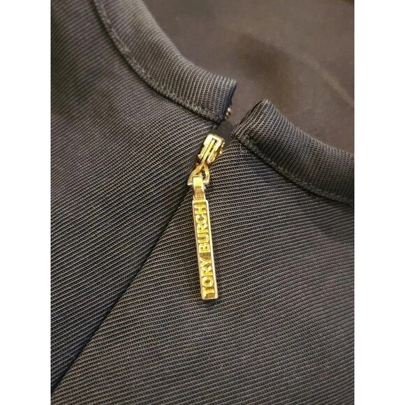 Tory Burch Black Scallop Sleeveless Top Size 2 Classic Tank Blouse Workwear - Picture 6 of 10